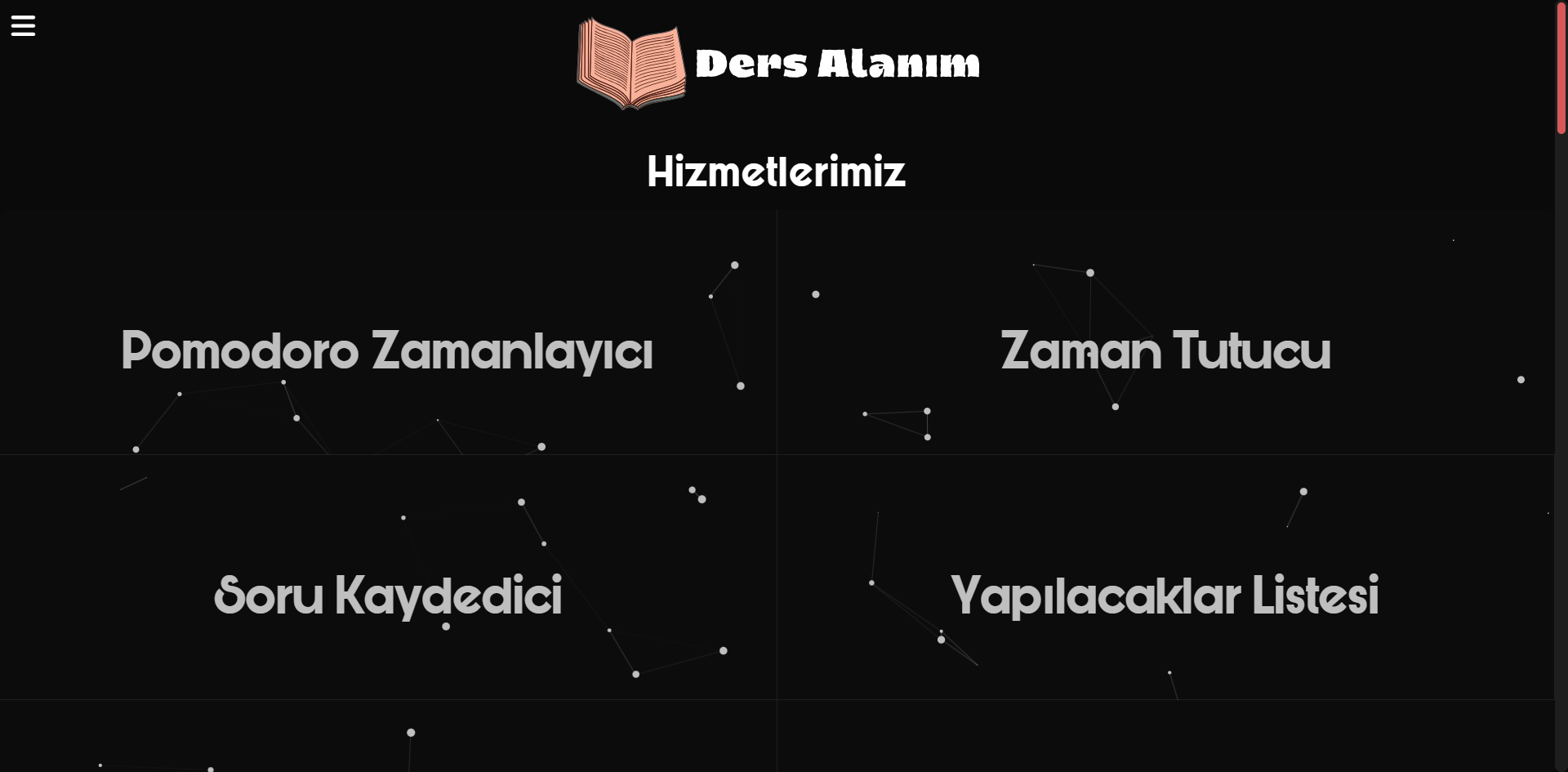 Ders Alanım Study Website